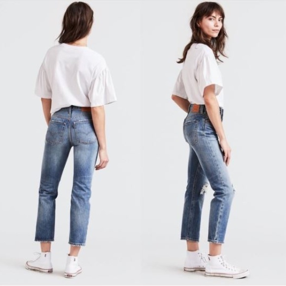 cropped levis